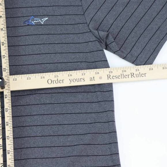 Attack Life By Greg Norman Mens Golf Polo Shirt Gray Striped Play Dry S New - Picture 4 of 12